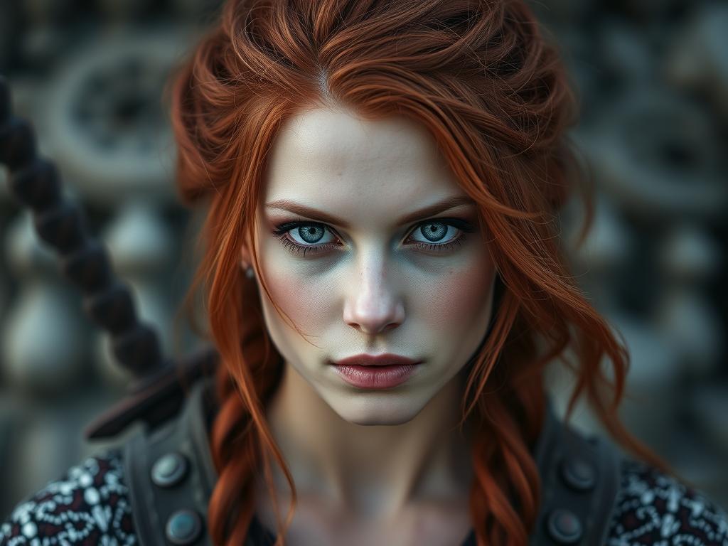 A Stunningly Beautiful Woman With Mesmerizing Blue Eyes And Almond-shaped Lips Her Skin Adorned With