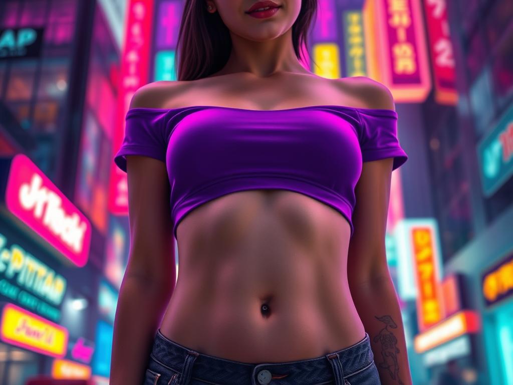 A Beautiful Stylish Woman With A Confident Expression Walking Down A Vibrant City Street During The