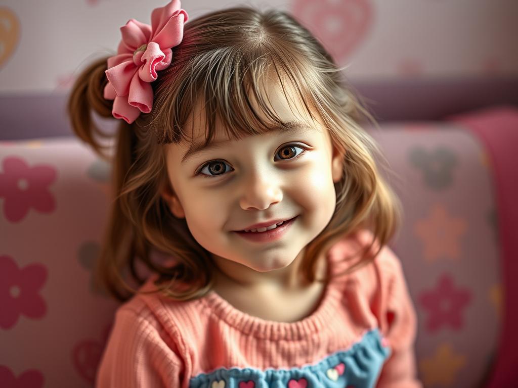 Girl Cute Age 10 Helps In Kitchen