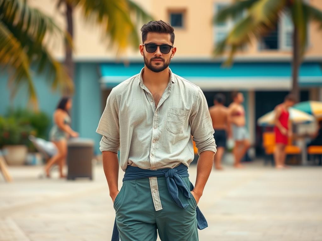 Uomo Con Volto Camuffato E Occhiali Scuri