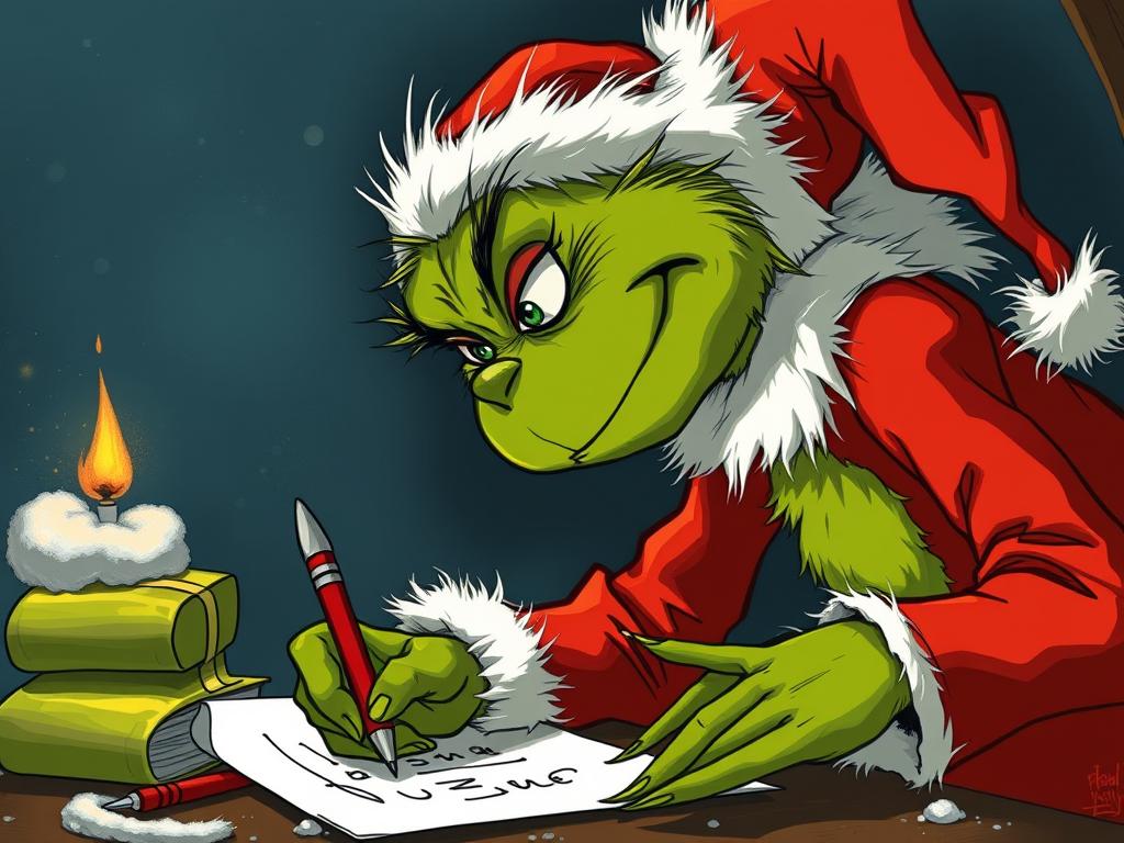 A Festive Frog Riding Atop An Emu Frog Is Wearing A Santa Hat Emu’s Neck Is To The Side And His Blue