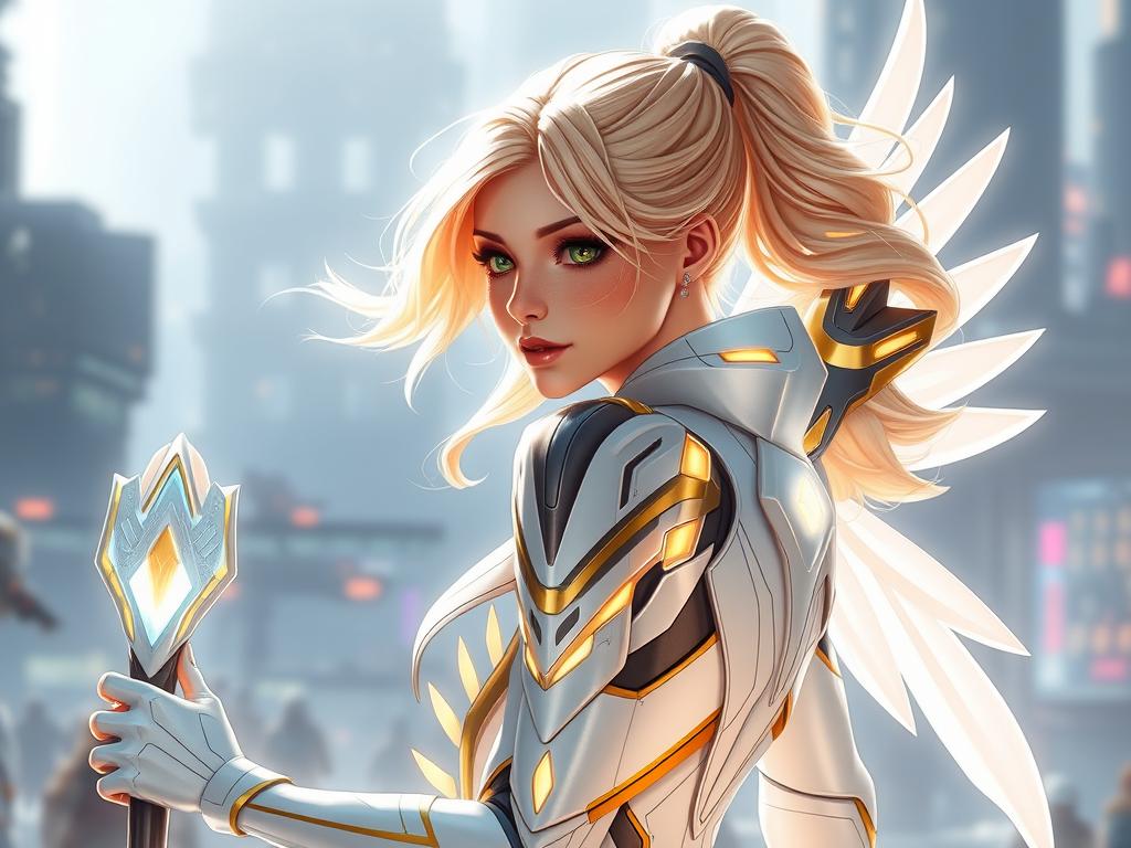A High-quality Highly Detailed Anime-style Wallpaper Featuring A Fantasy Gaming World A Heroic Anime
