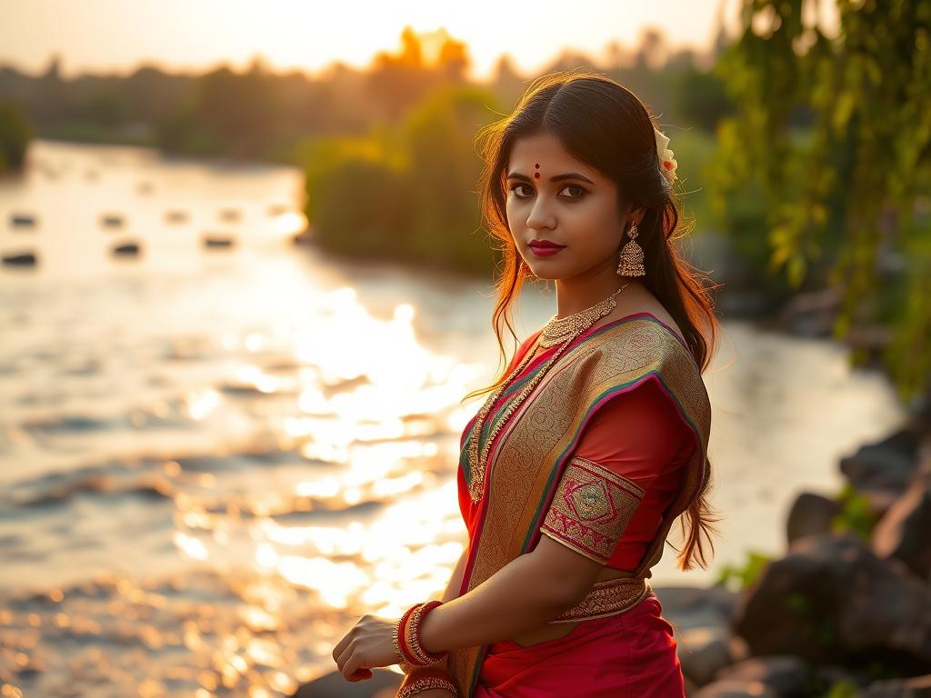 Misty Mountains And Whispering Rivers Village Depicts A Serene And Enchanting Landscape Where Nature