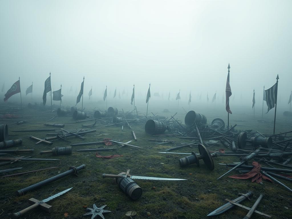 En Un Valle Escocés Rodeado De Montañas Y Neblina Una Guerrera De Las Tierras Altas Emerge Como Un