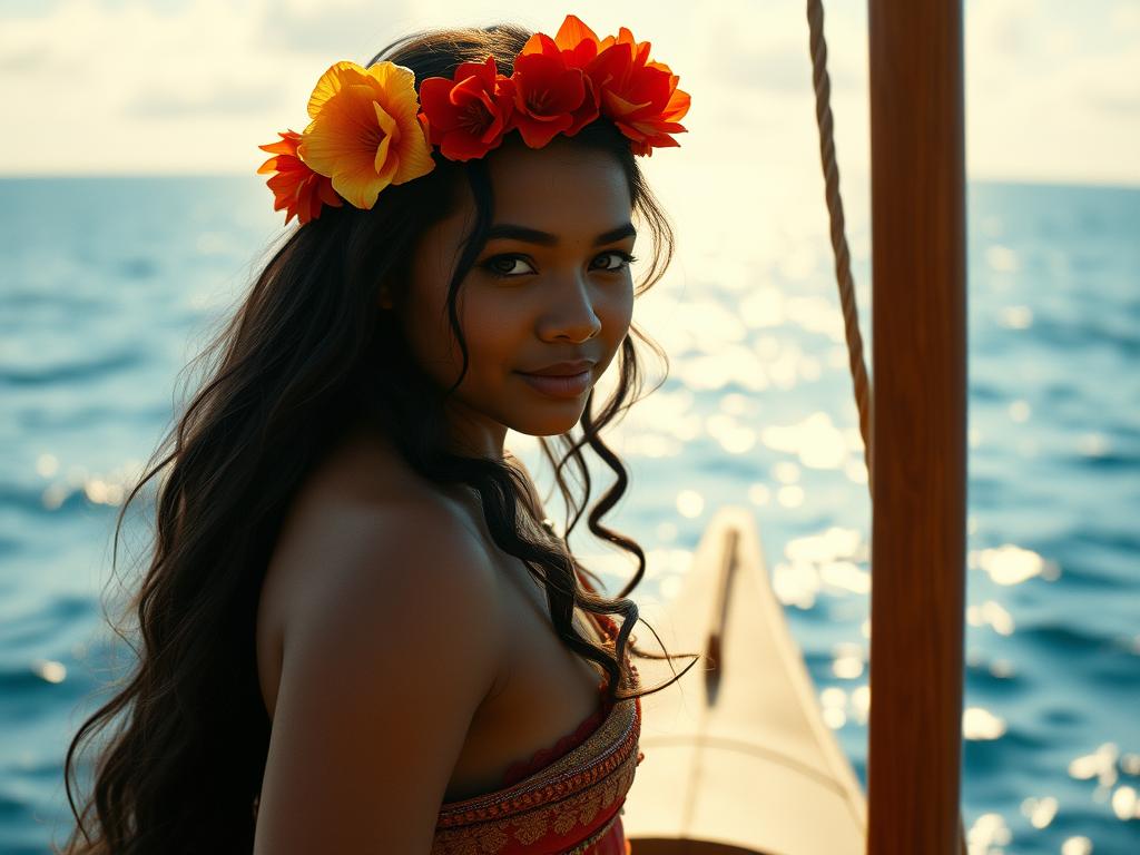 Woman Walking Up A Beach Carrying A Surfboard Under Her Arm Long Wavy Brunette Hair Blows In The Wind