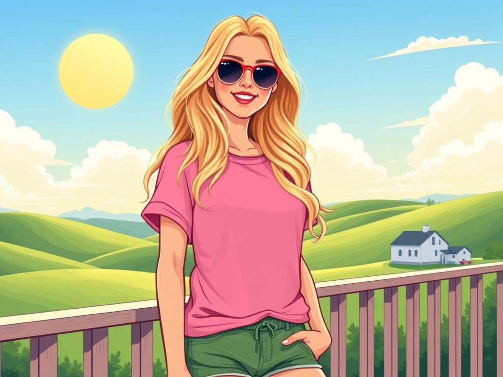 Create An Image Of A Young Woman In Her 20s Kneeling Gracefully On A Lush Patch Of Soft Vibrant Green