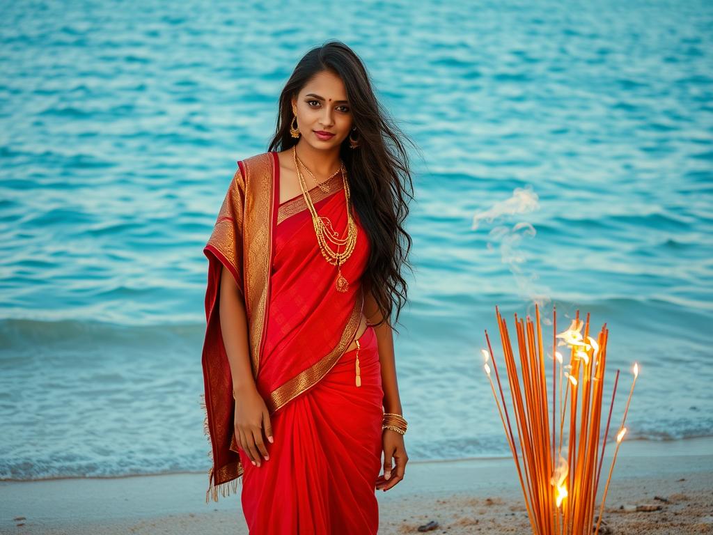 A Beautiful Stylish Woman With A Confident Expression Walking Down A Vibrant City Street During The