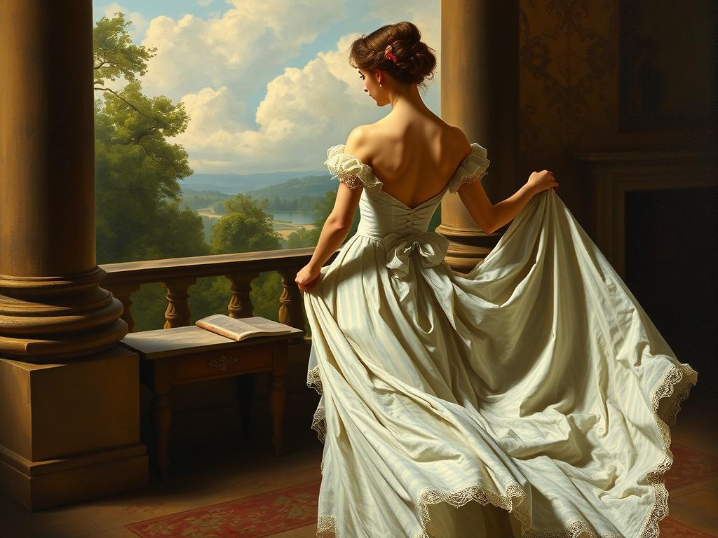 A Statuesque Blonde Siren Lounges Against The Curved Silver Windowframe Of A Skyscraper Penthouse Apartment