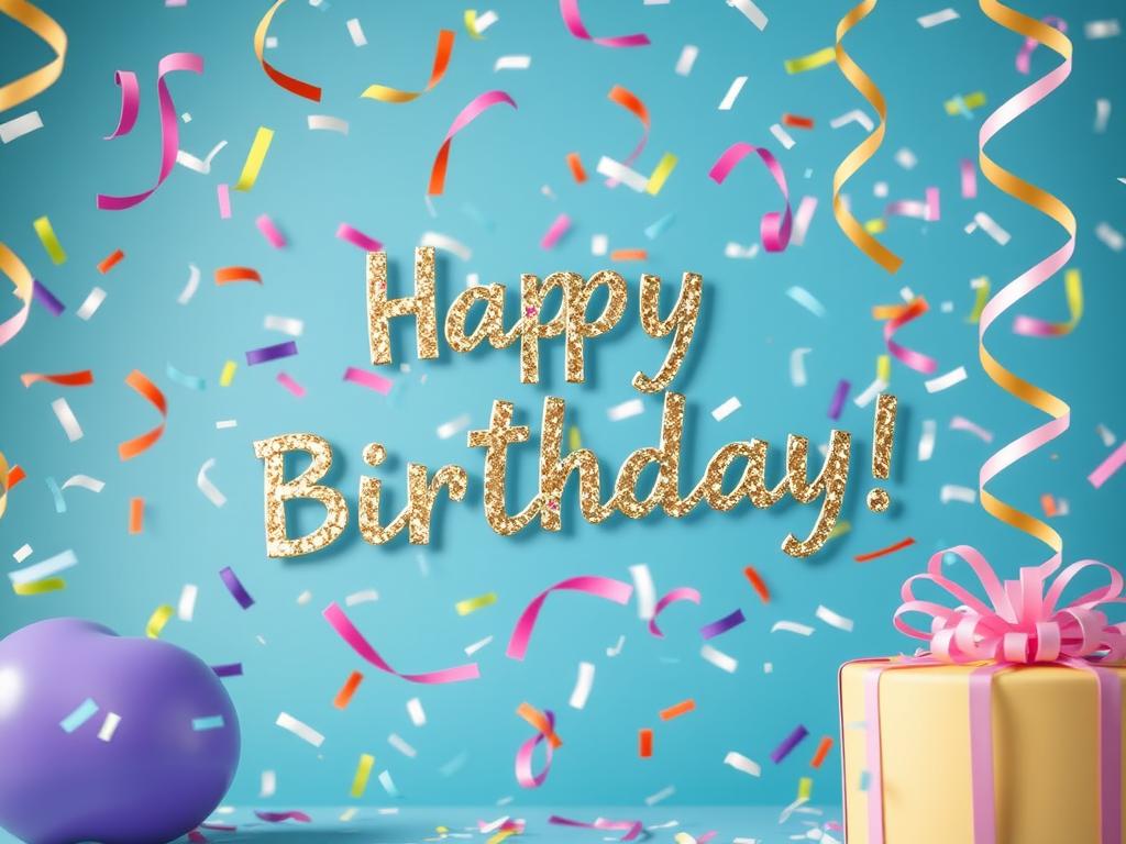 Girl Saying Happy Birthday