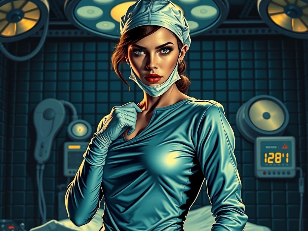 A Digital Artwork In The Style Of European Comics Depicting A Moody Fairy Woman Dressed For Christmas