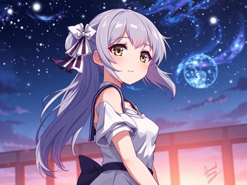 Pretty Young Anime Girl Thin Pant